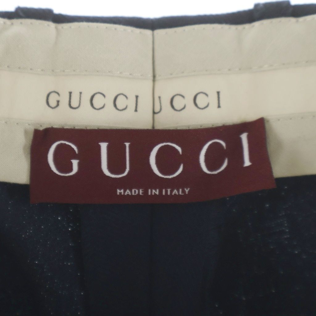 Gucci GG Wool Pants Trousers Navy 38 — view 6