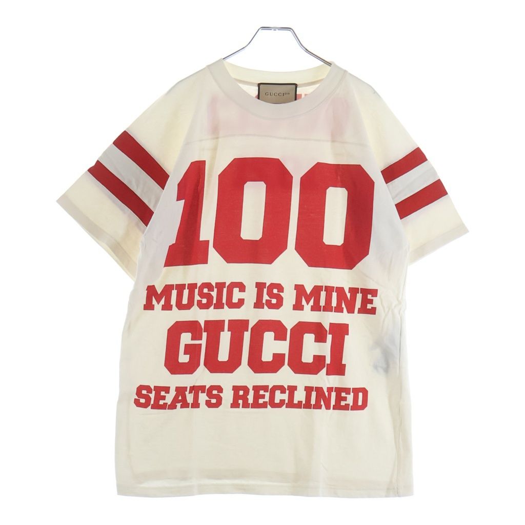 Gucci Anniversary Music IS Mine Logo T-Shirt White #xs
