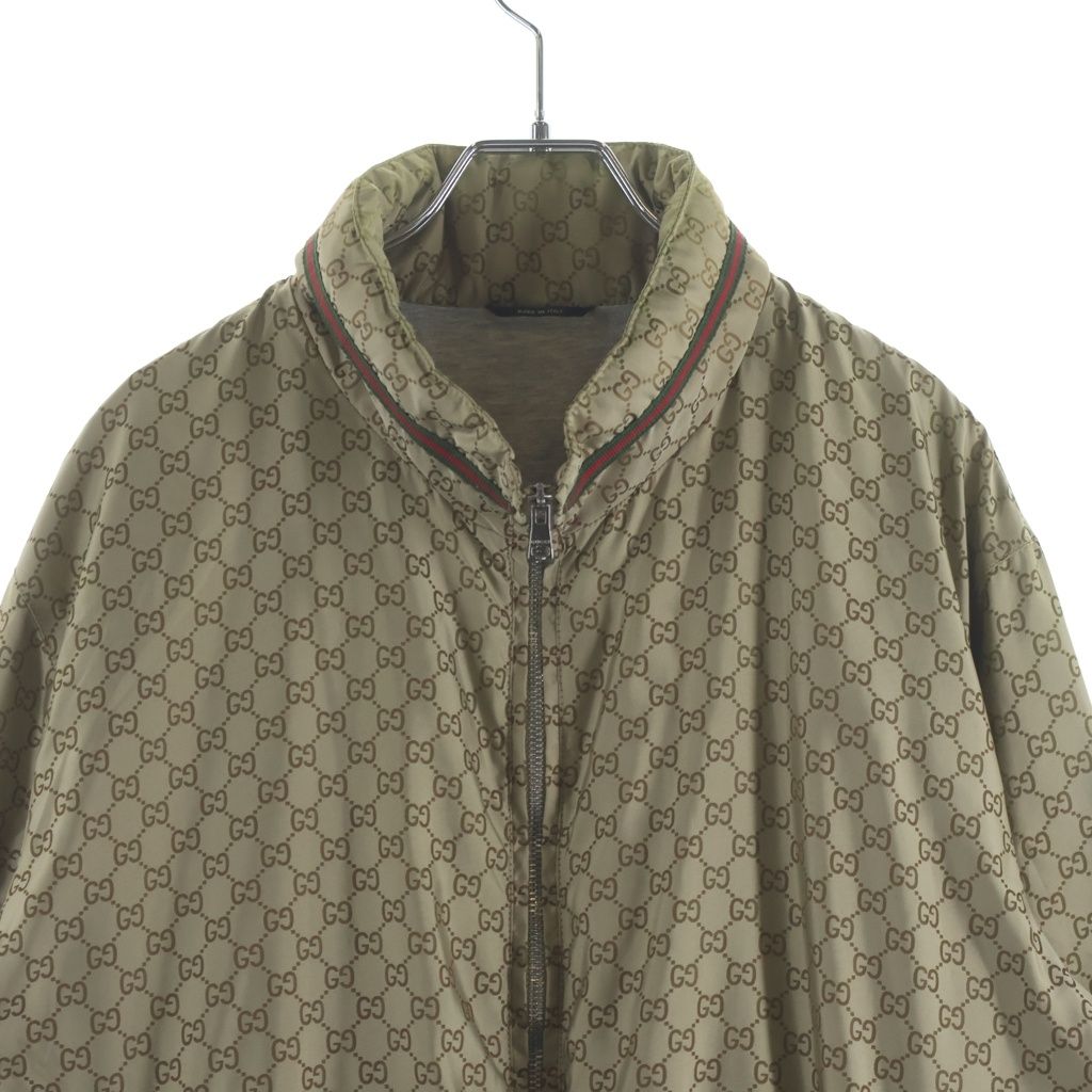 Gucci GG Pattern Nylon Light Jacket Gold Silver — view 3