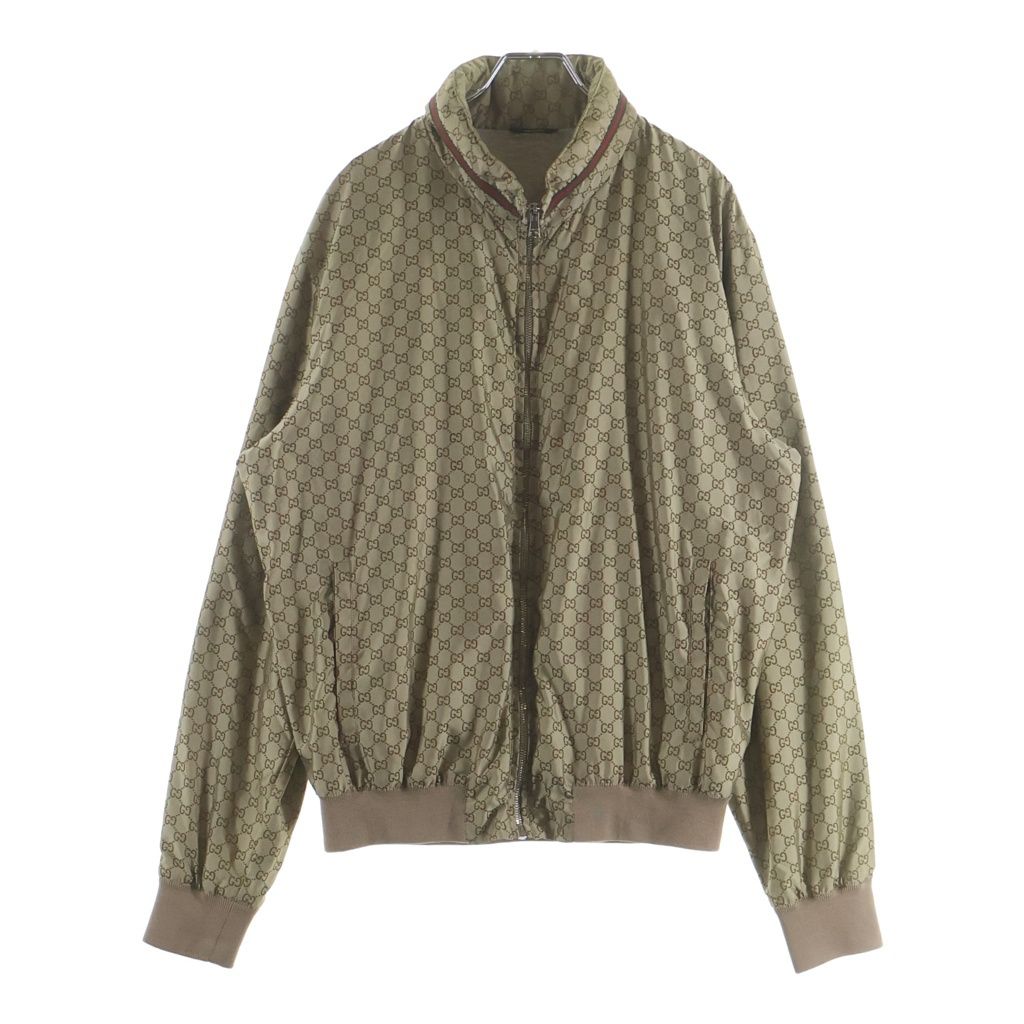 Gucci GG Pattern Nylon Light Jacket Gold Silver