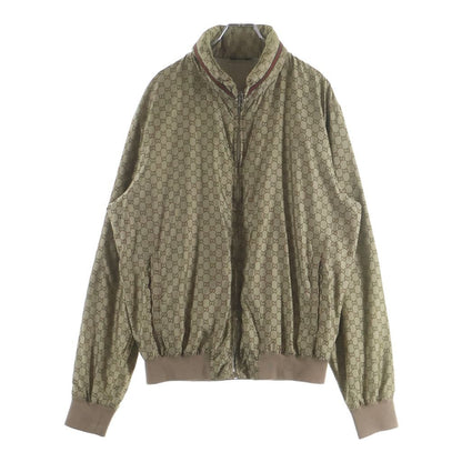 Gucci GG Pattern Nylon Light Jacket Gold Silver
