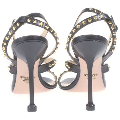 Prada Black Studded Sandals — view 3