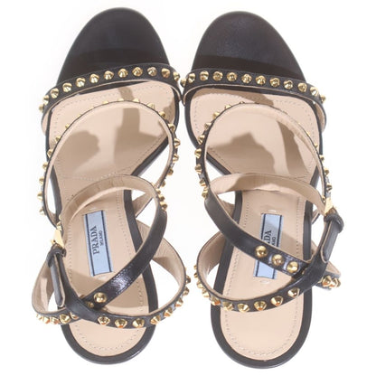 Prada Black Studded Sandals — view 4