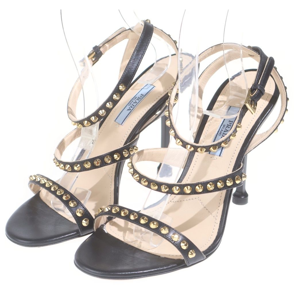 Prada Black Studded Sandals — view 2