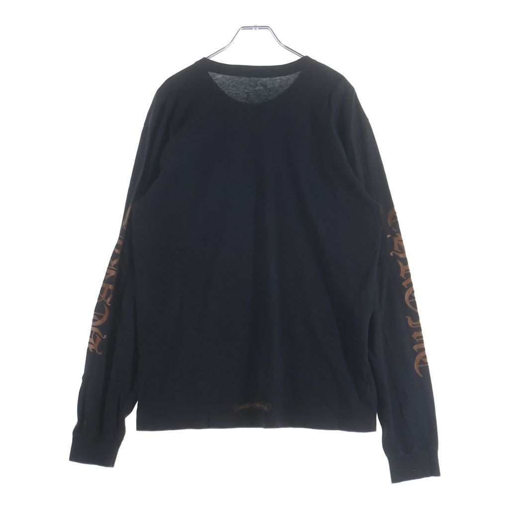 Chrome Hearts Neck Logo L S Tee Print Long Sleeve T-Shirt Black Brown — view 2