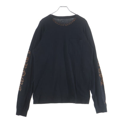 Chrome Hearts Neck Logo L S Tee Print Long Sleeve T-Shirt Black Brown