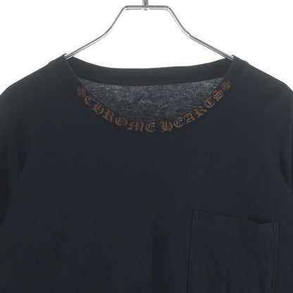 Chrome Hearts Neck Logo L S Tee Print Long Sleeve T-Shirt Black Brown — view 3