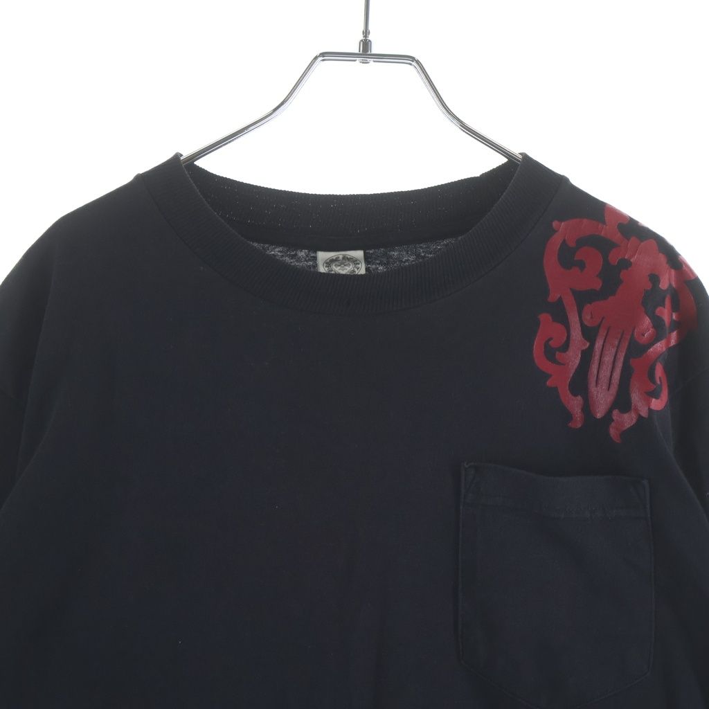 Chrome Hearts Back Cemetery Cross Vine Dagger Print L S Tee Sleeve CH Long — view 3