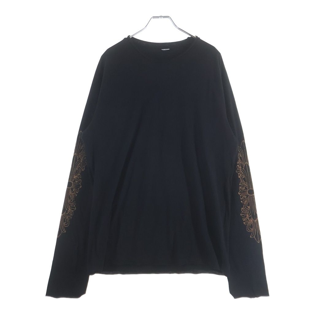 Chrome Hearts Sleeve Floral Print Long T-Shirt Black Brown — view 2