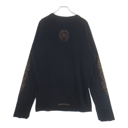 Chrome Hearts Sleeve Floral Print Long T-Shirt Black Brown