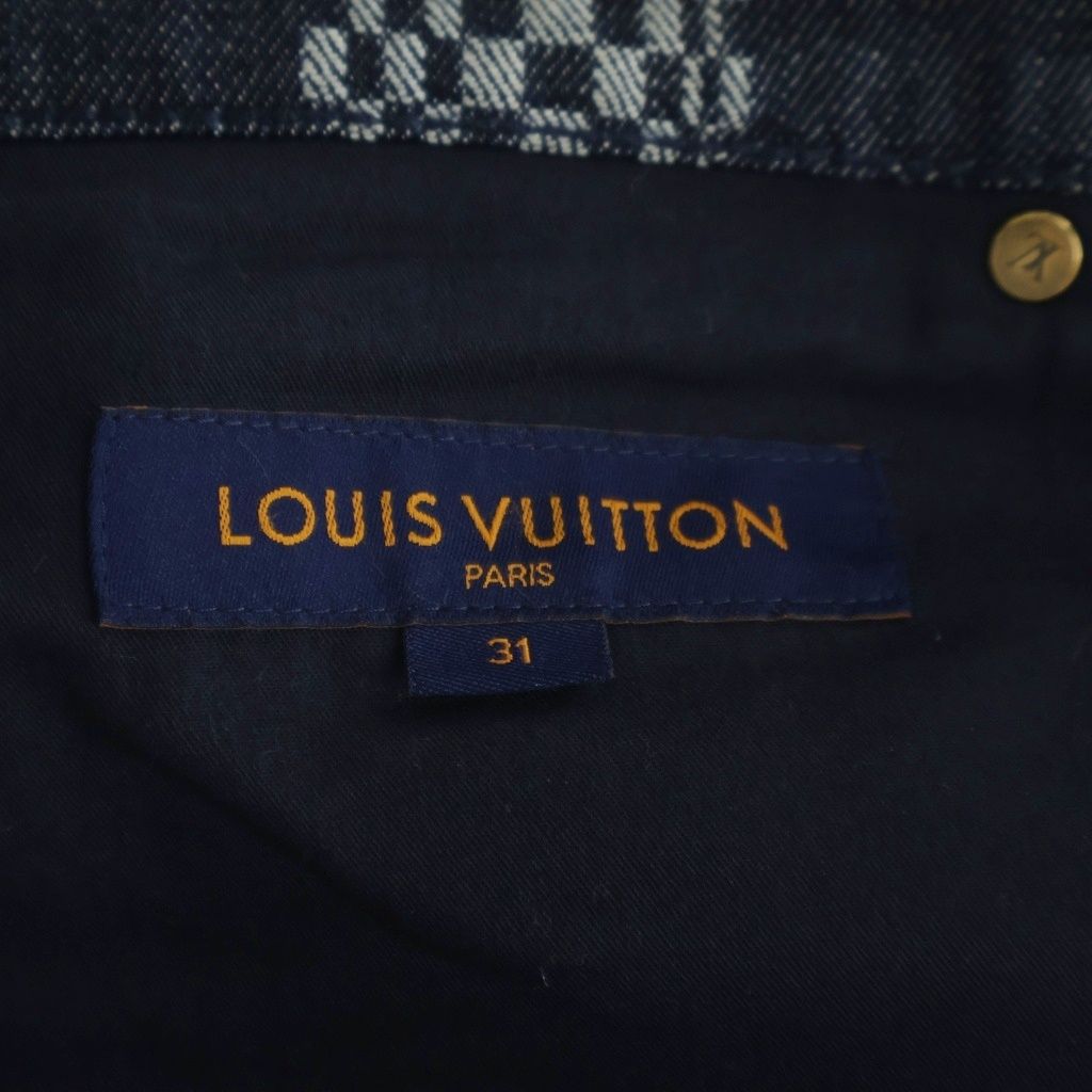 Louis Vuitton Distorted Damier Denim Pants Indigo — view 6