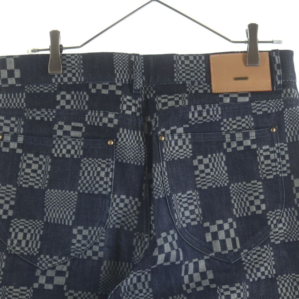 Louis Vuitton Distorted Damier Denim Pants Indigo — view 4