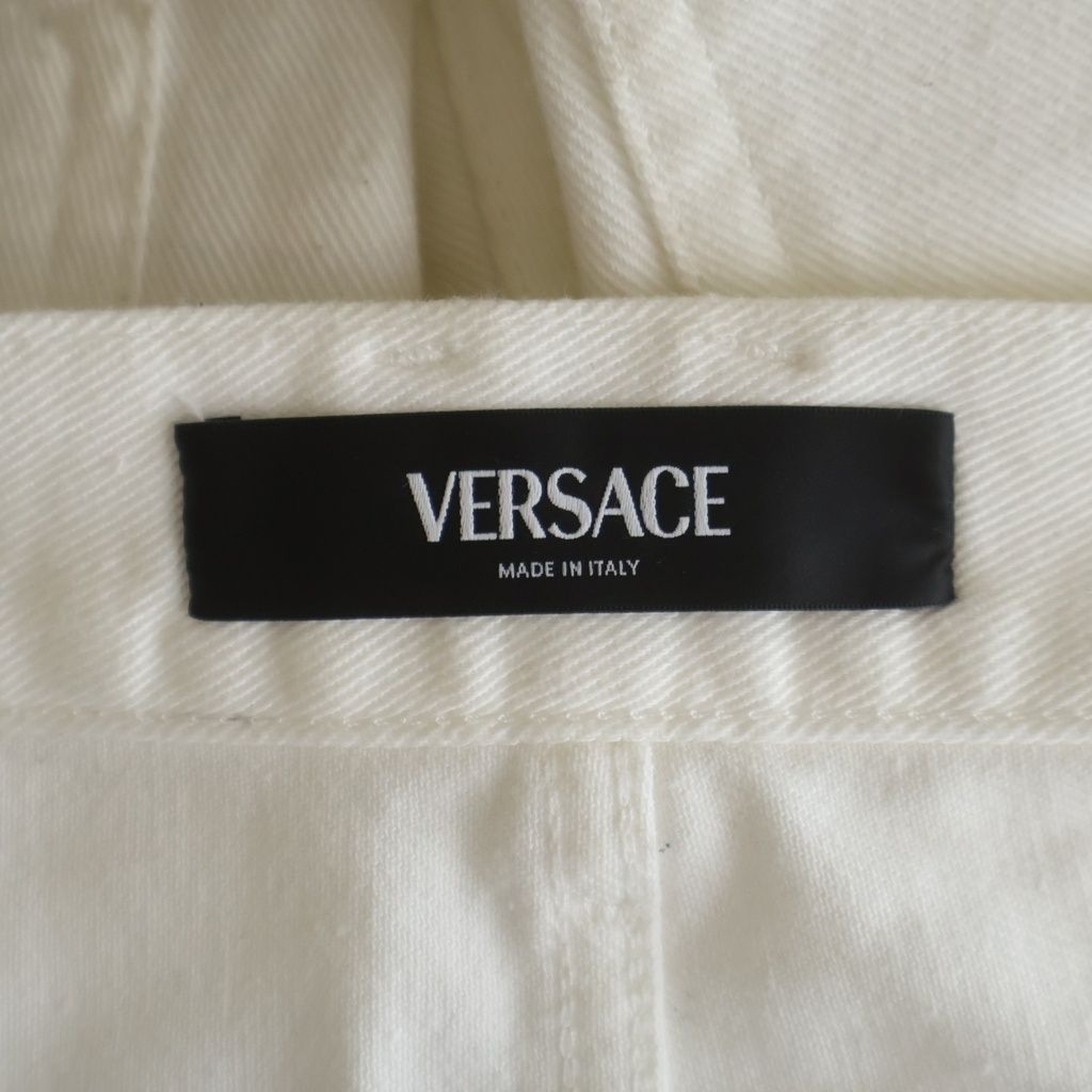 Versace Regular Fit Denim Pants White — view 7
