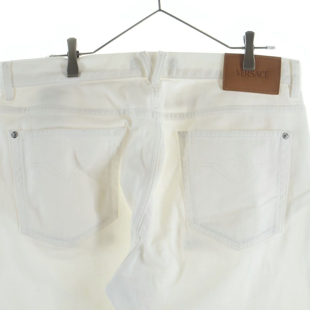 Versace Regular Fit Denim Pants White — view 4