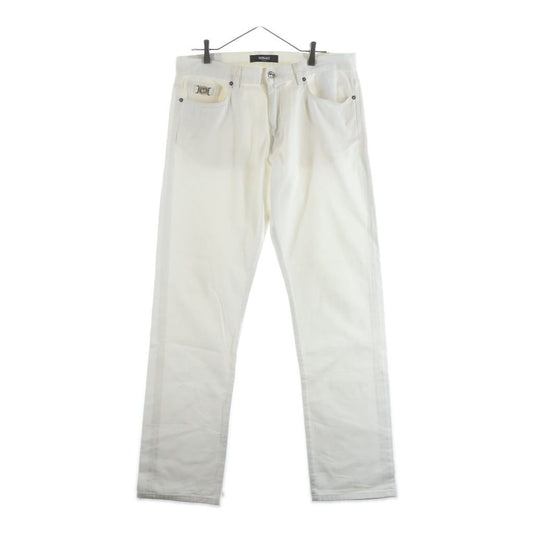 Versace Regular Fit Denim Pants White