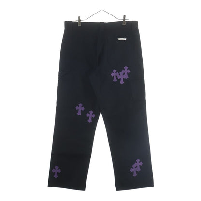 Chrome Hearts Carpenter Cnvs Blk Long Pants with Cross Patch Black Purple — view 2
