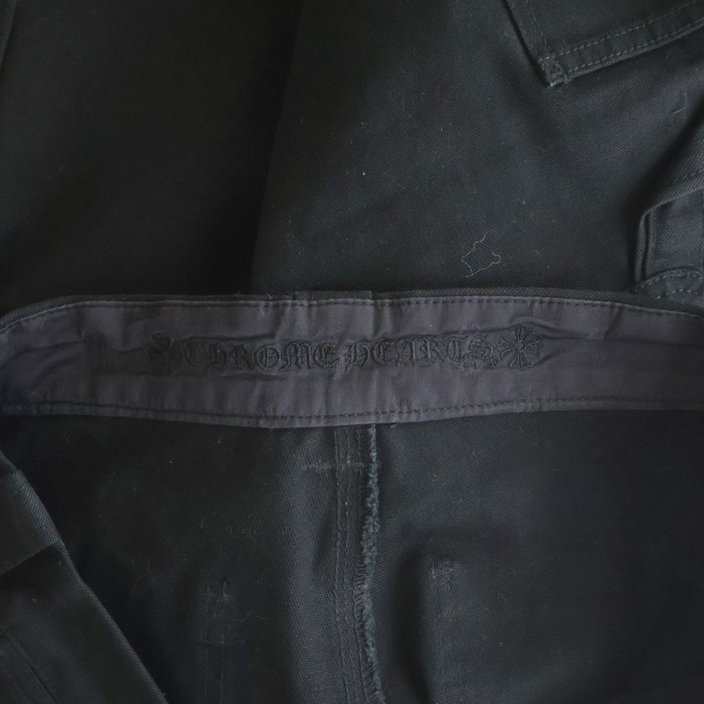Chrome Hearts Carpenter Cnvs Blk Long Pants with Cross Patch Black Purple — view 7