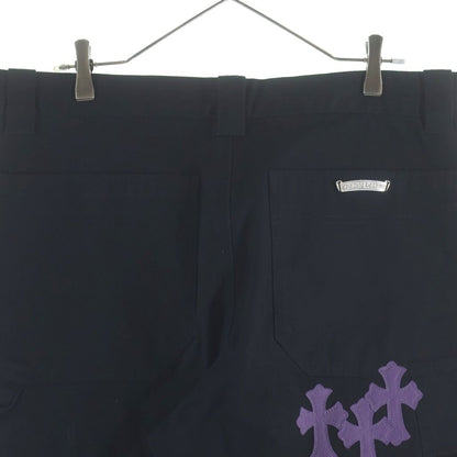 Chrome Hearts Carpenter Cnvs Blk Long Pants with Cross Patch Black Purple — view 4