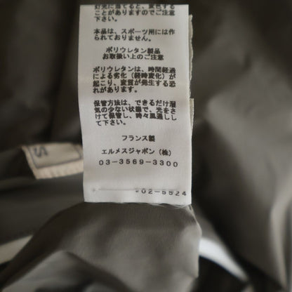 Hermes Bicolor Nylon Hooded Zip Up Jacket Hoodie Orange Beige — view 8