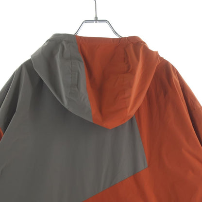 Hermes Bicolor Nylon Hooded Zip Up Jacket Hoodie Orange Beige — view 4