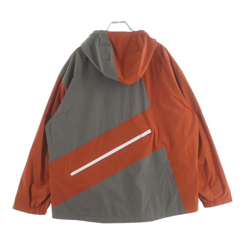 Hermes Bicolor Nylon Hooded Zip Up Jacket Hoodie Orange Beige — view 2