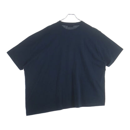 Balenciaga Hem Logo Tag Crew Neck Short Sleeve T-Shirt Navy — view 2
