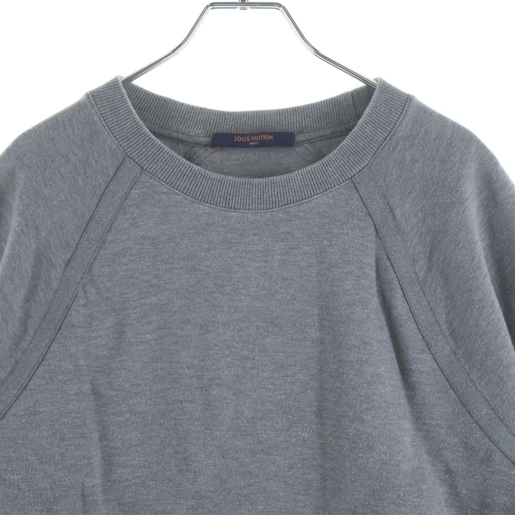 Louis Vuitton Arm Reflective Logo Print Crew Neck Pullover Sweatshirt Gray — view 3
