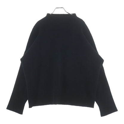 Chrome Hearts Calf Hair Cross Patch High Neck Knit Sweater Black