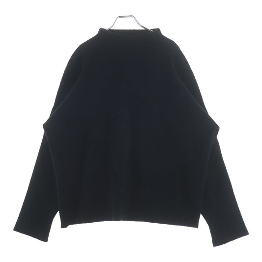 Chrome Hearts Calf Hair Cross Patch High Neck Knit Sweater Black