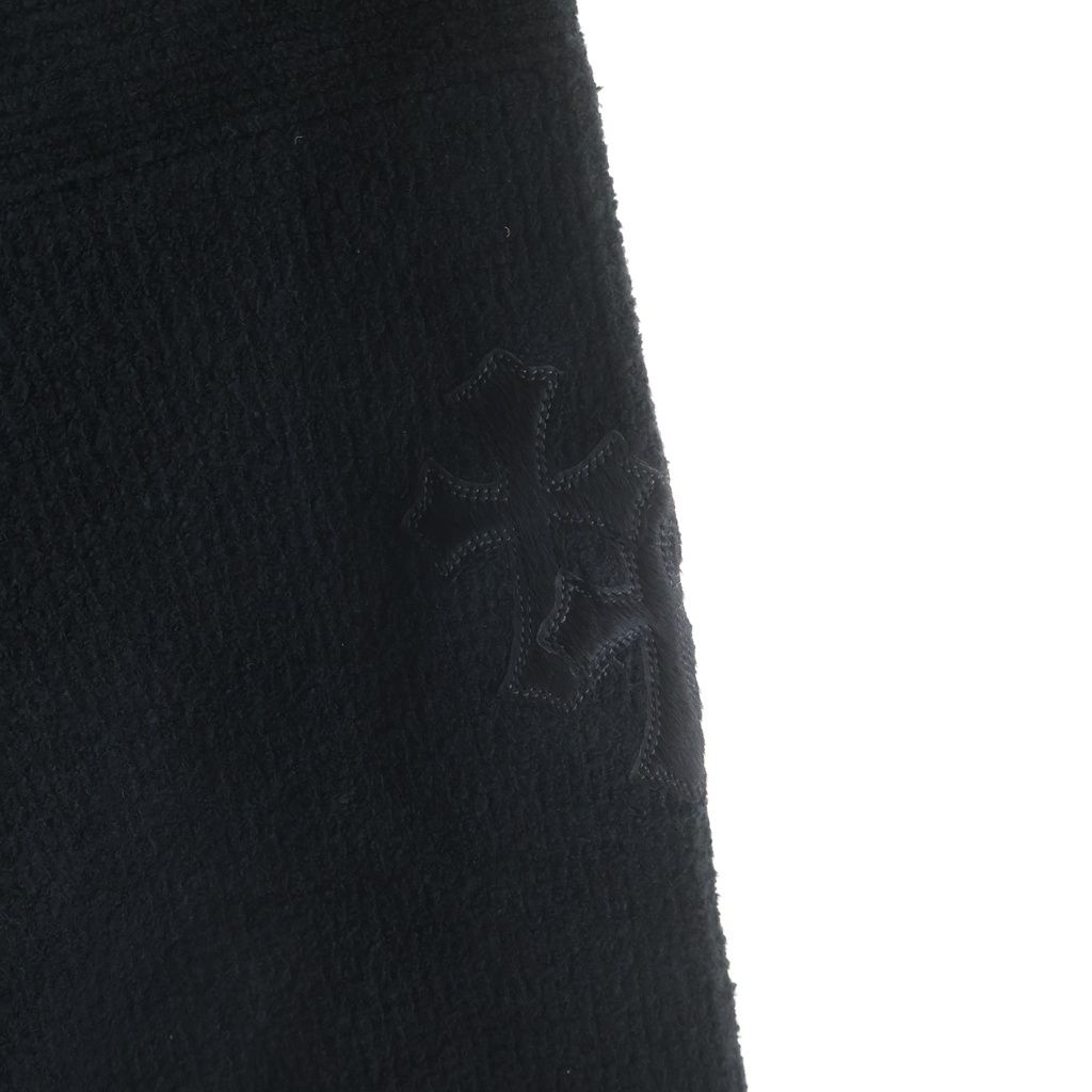 Chrome Hearts Calf Hair Cross Patch High Neck Knit Sweater Black — view 6
