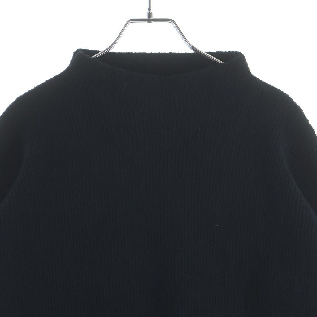 Chrome Hearts Calf Hair Cross Patch High Neck Knit Sweater Black — view 3