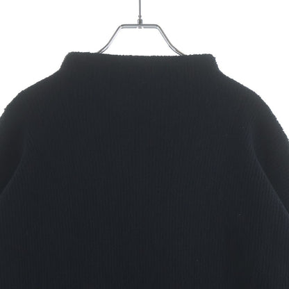 Chrome Hearts Calf Hair Cross Patch High Neck Knit Sweater Black — view 4