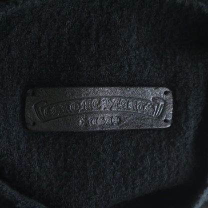 Chrome Hearts Calf Hair Cross Patch High Neck Knit Sweater Black — view 7