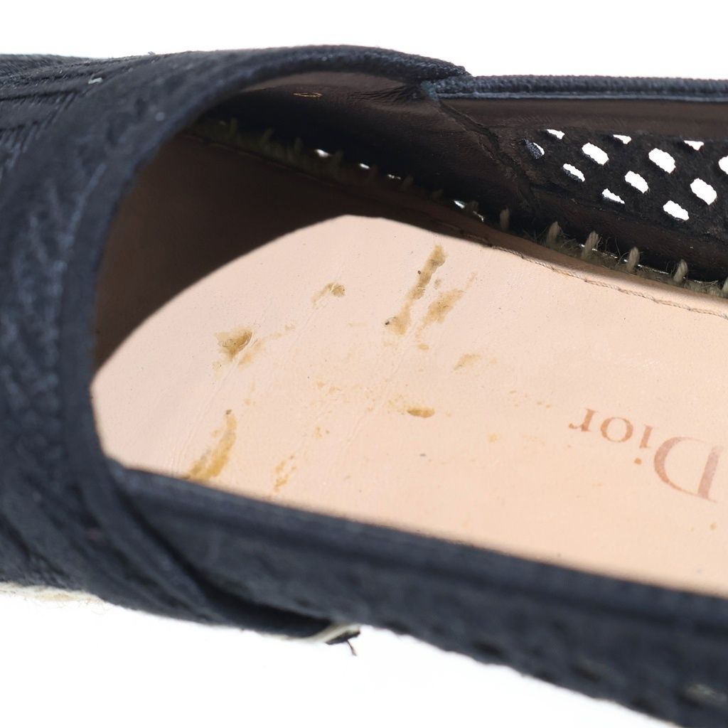 Dior Espadrille Slip on Low Cut Shoes Black — view 6