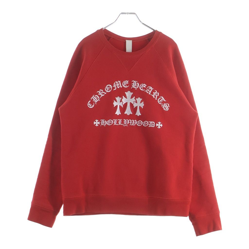 Chrome Hearts Not Cemetery Cross Embroidery Crew Neck Pullover Sweatshirt