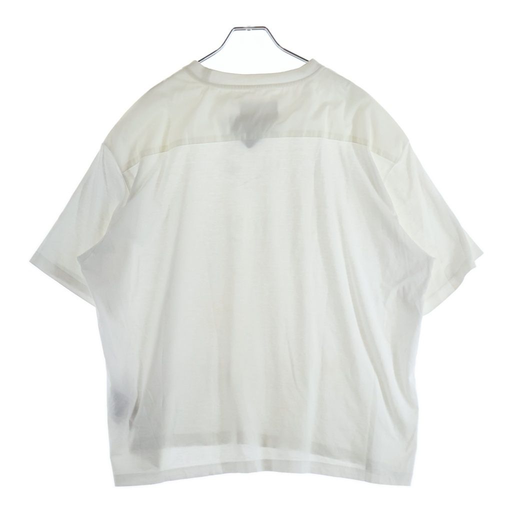 Prada Bijou Triangle Logo Studs Short Sleeve T-Shirt White — view 2
