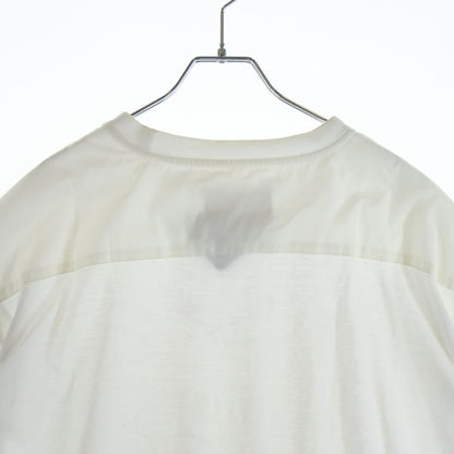 Prada Bijou Triangle Logo Studs Short Sleeve T-Shirt White — view 4