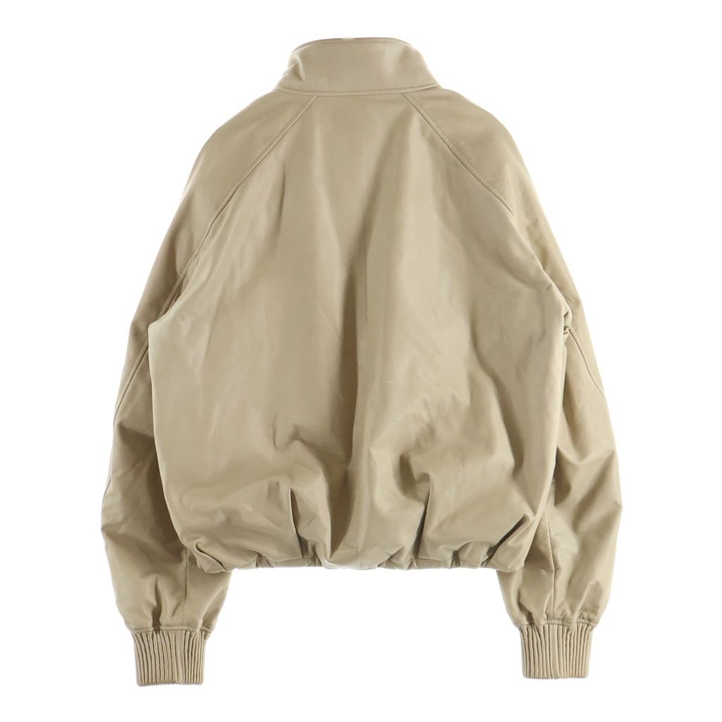 Louis Vuitton Leather Padded Batting Stand Color Zip Up Jacket Beige — view 2