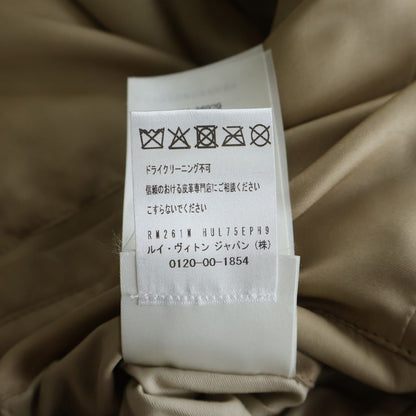 Louis Vuitton Leather Padded Batting Stand Color Zip Up Jacket Beige — view 8