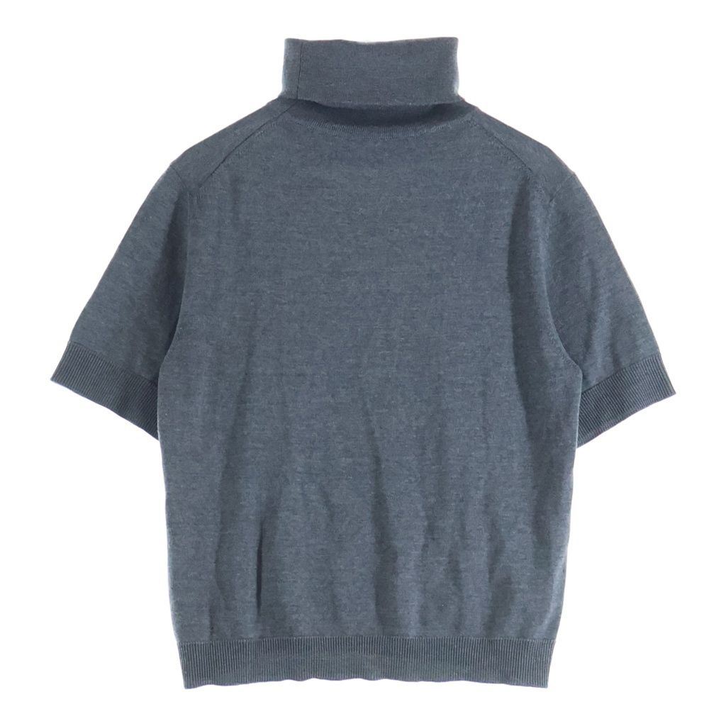 Gucci Embroidered Fine Wool Turtleneck Knit Gray Sweater — view 2