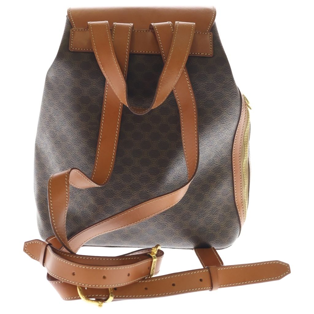Celine Macadam Backpack Brown Leather Gold — view 2