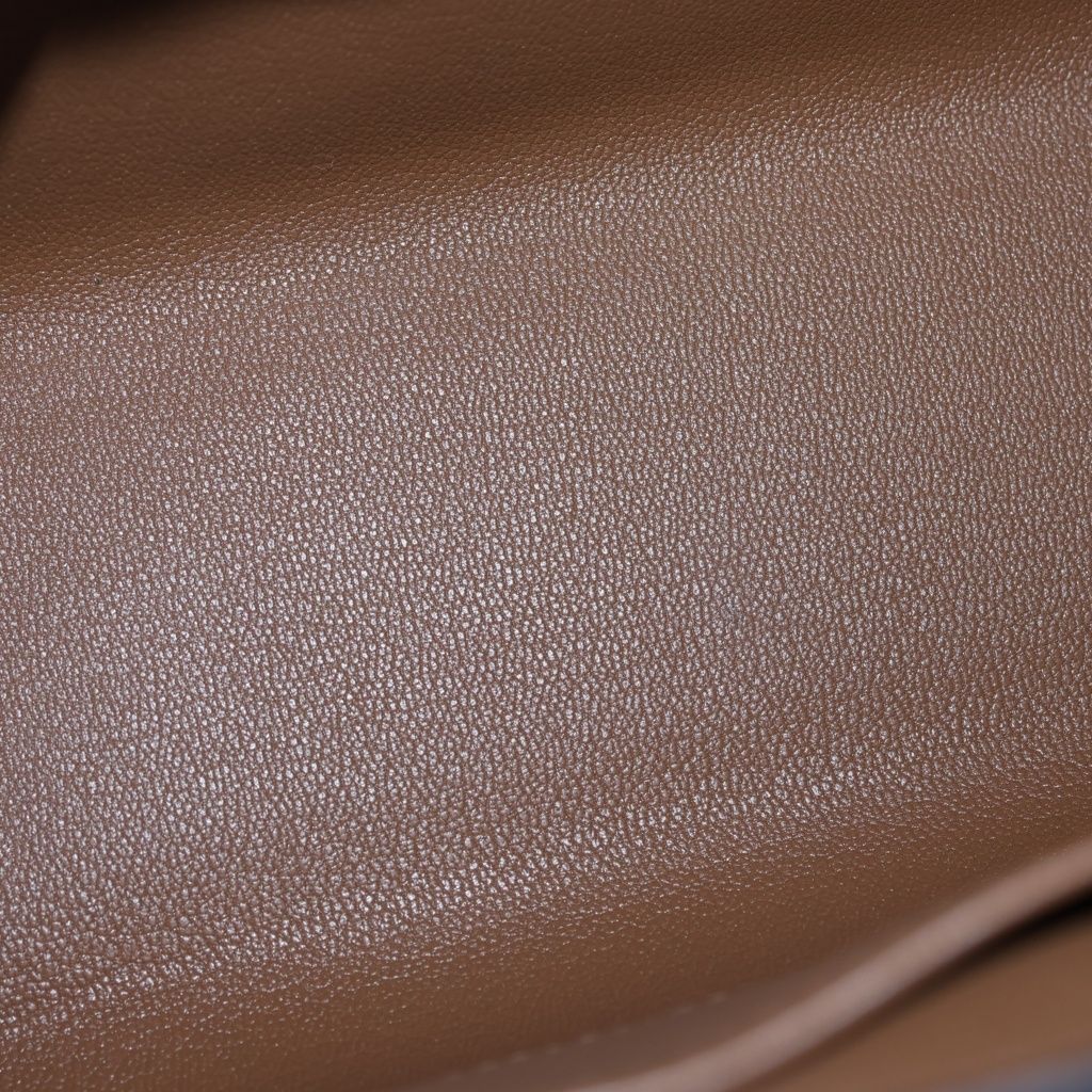 Hermes Kelly Messenger PM Halzan Togo Leather Shoulder Bag Silver Brown — view 5