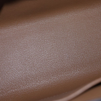 Hermes Kelly Messenger PM Halzan Togo Leather Shoulder Bag Silver Brown — view 5