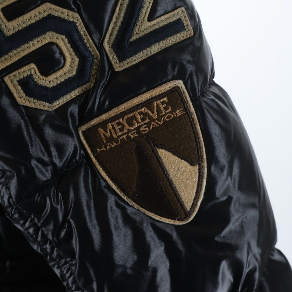Moncler K2 Special Logo Patch Zip Up Nylon Down Jacket Black 50 — view 5