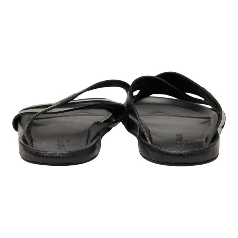 Louis Vuitton Pioneer Line Sandals 7 Black Leather — view 3