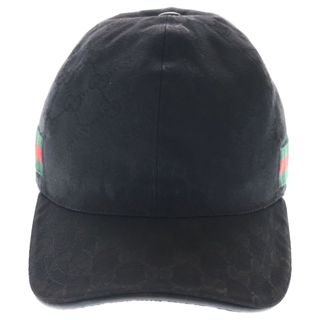 Gucci GG Canvas Logo 6 Panel Baseball Cap Black — view 4