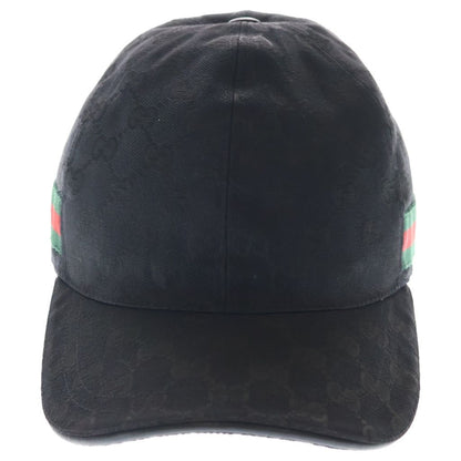 Gucci GG Canvas Logo 6 Panel Baseball Cap Black — view 4