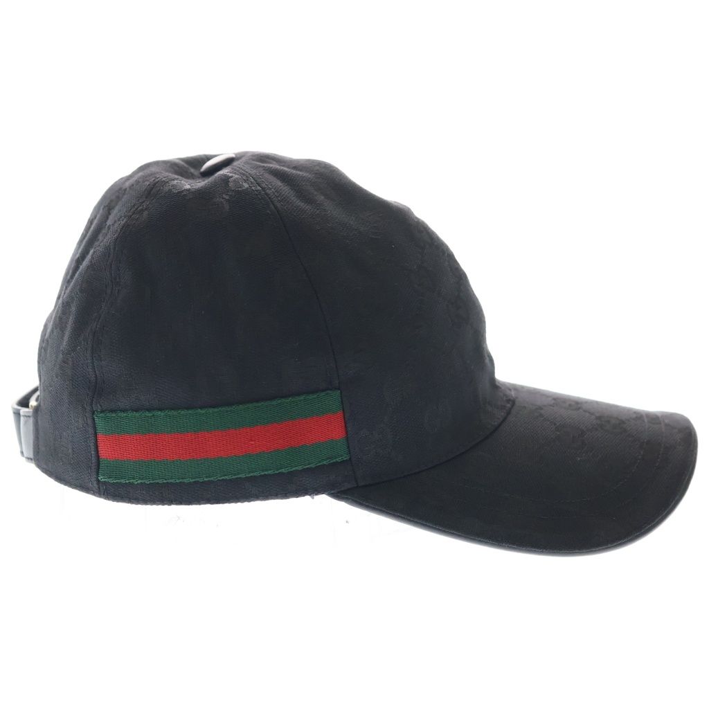 Gucci GG Canvas Logo 6 Panel Baseball Cap Black — view 3