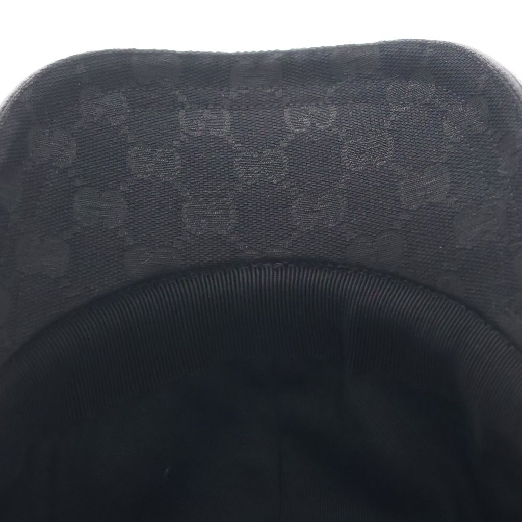 Gucci GG Canvas Logo 6 Panel Baseball Cap Black — view 6