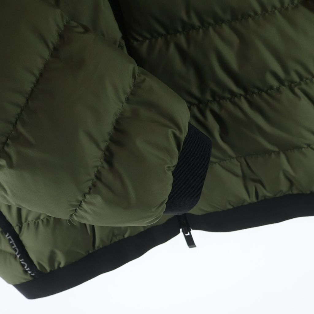 Moncler Oise Down Jacket Arm Logo Patch Zip Up Green — view 6